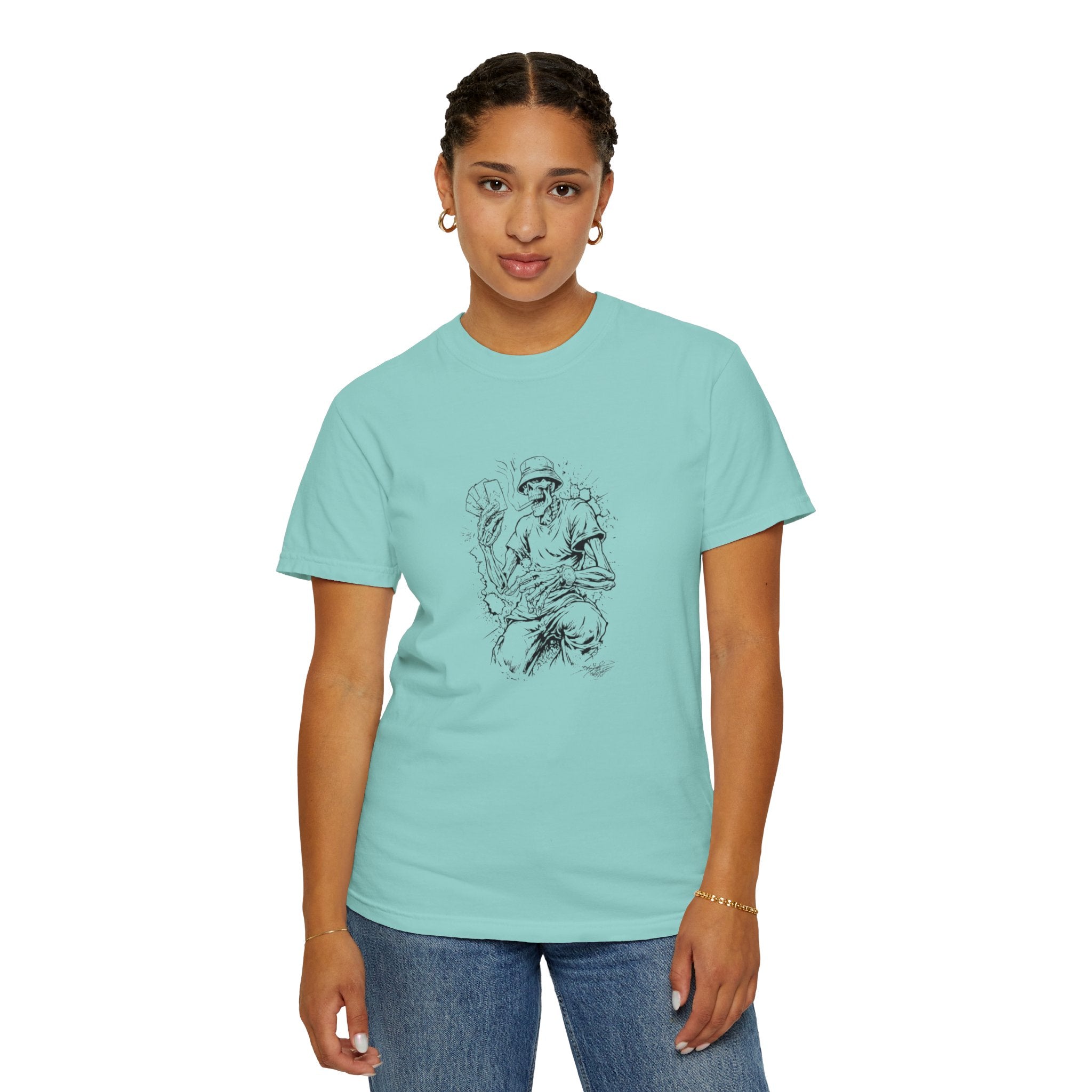 Gambling Skull + Signature Graffiti Logo Graphic Tee | Streetwear | Niccasso