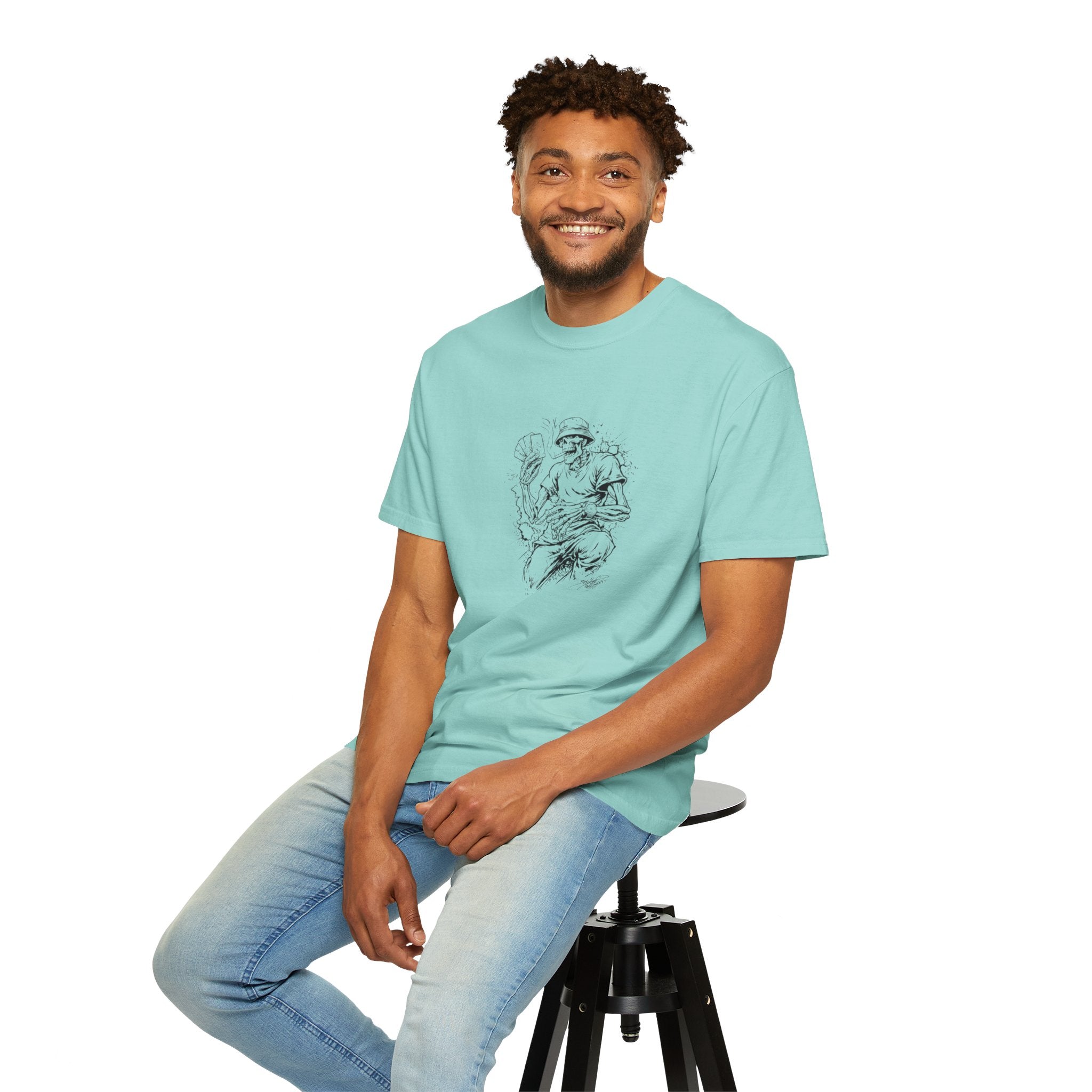Gambling Skull + Signature Graffiti Logo Graphic Tee | Streetwear | Niccasso