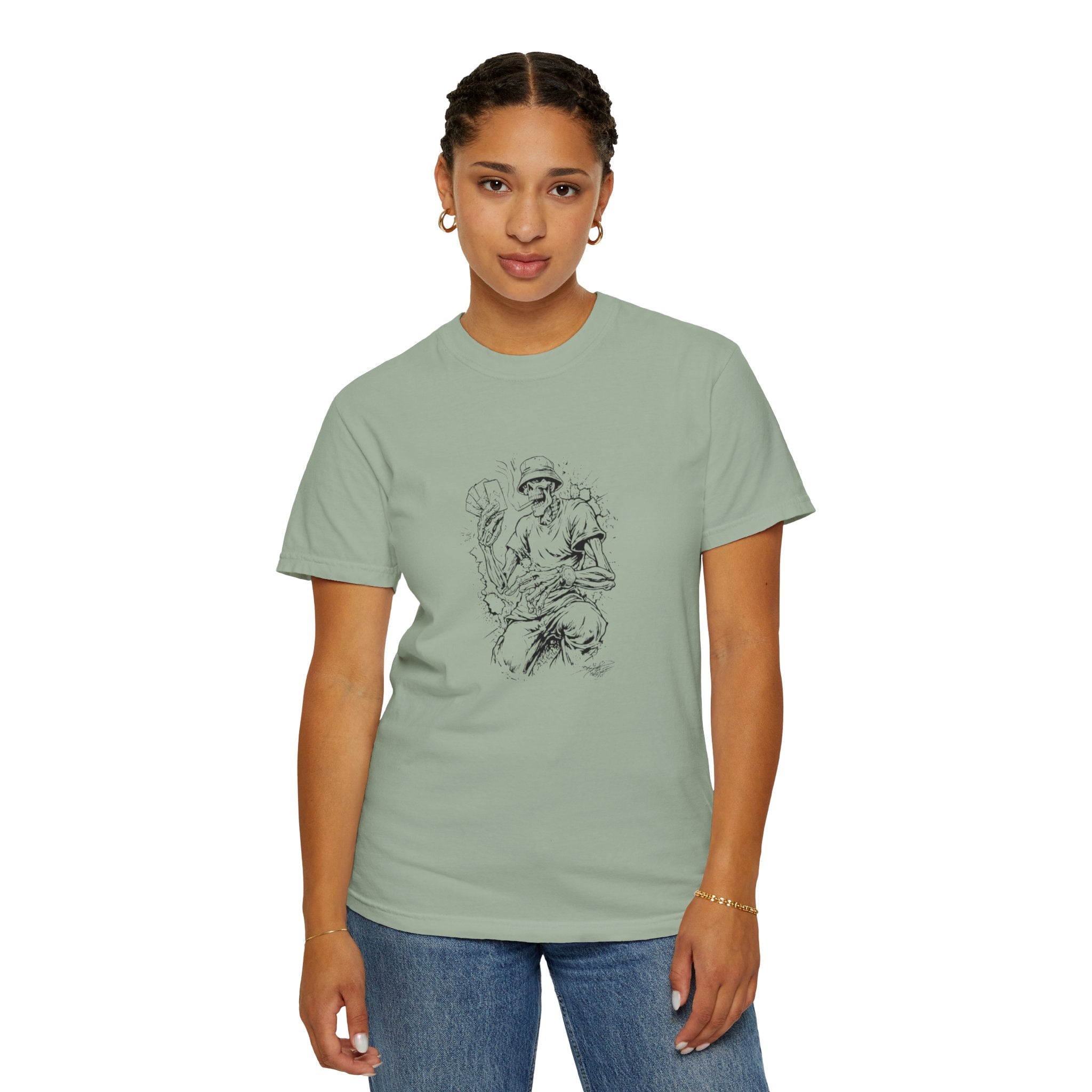 Gambling Skull + Signature Graffiti Logo Graphic Tee | Streetwear | Niccasso