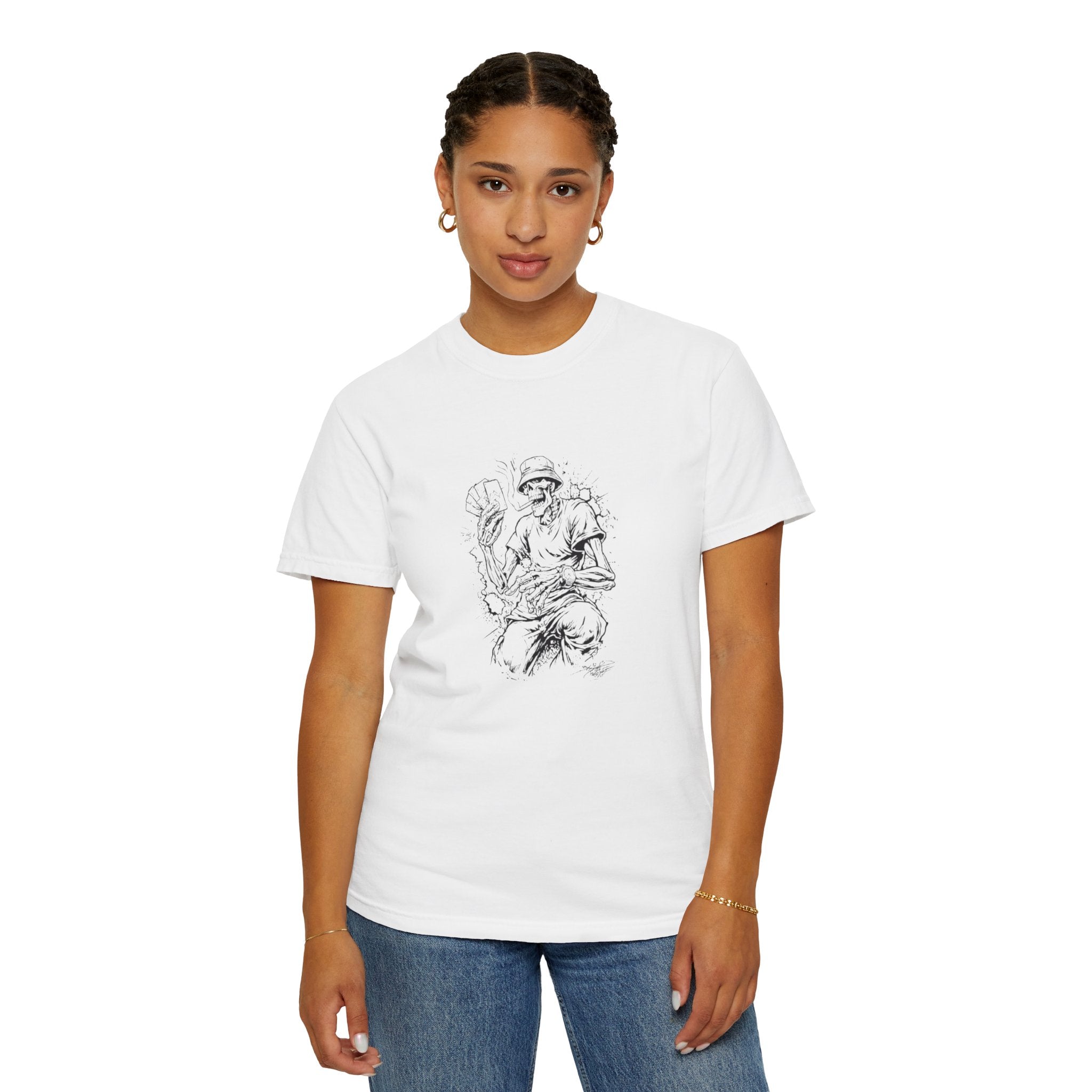 Gambling Skull + Signature Graffiti Logo Graphic Tee | Streetwear | Niccasso